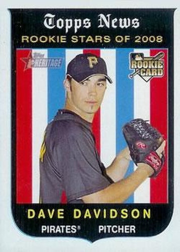 #121 Dave Davidson - Pittsburgh Pirates - 2008 Topps Heritage Baseball