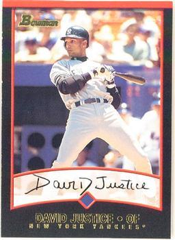 #121 David Justice - New York Yankees - 2001 Bowman Baseball