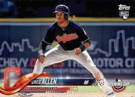 #121 Greg Allen - Cleveland Indians - 2018 Topps Opening Day Baseball