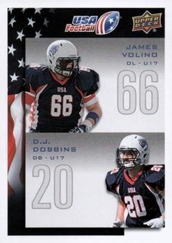 #121 James Volino / D.J. Dobins - USA - 2014 Upper Deck USA Football