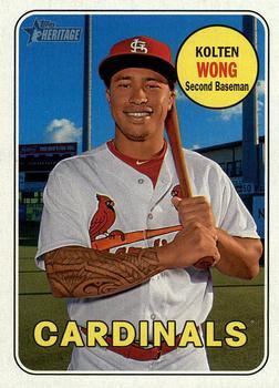 #121 Kolten Wong - St. Louis Cardinals - 2018 Topps Heritage Baseball