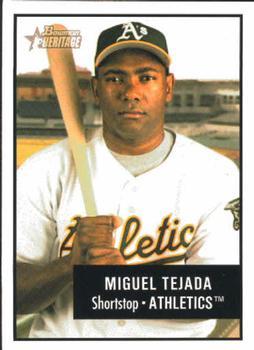 #121 Miguel Tejada - Oakland Athletics - 2003 Bowman Heritage Baseball