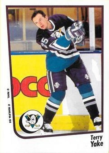 #121 Terry Yake - Anaheim Mighty Ducks - 1994-95 Panini Hockey Stickers