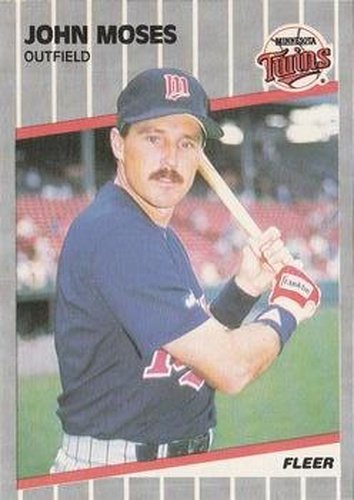 #121 John Moses - Minnesota Twins - 1989 Fleer Baseball