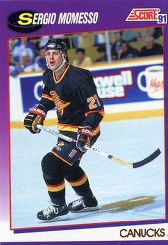 #121 Sergio Momesso - Vancouver Canucks - 1991-92 Score American Hockey