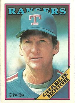 #121 Charlie Hough - Texas Rangers - 1988 O-Pee-Chee Baseball