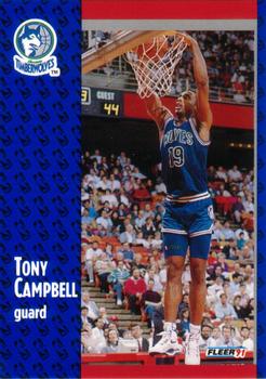 #121 Tony Campbell - Minnesota Timberwolves - 1991-92 Fleer Basketball