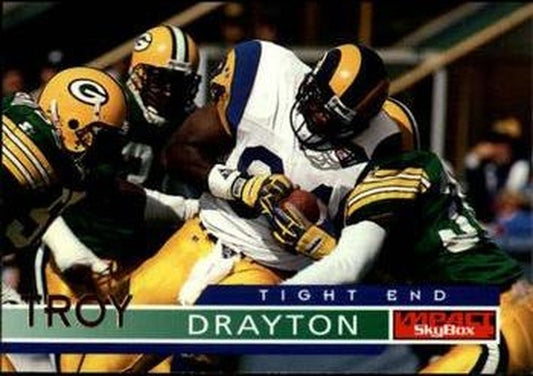 #121 Troy Drayton - St. Louis Rams - 1995 SkyBox Impact Football