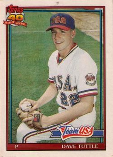 #122T David Tuttle - USA - 1991 Topps Traded Baseball