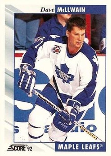 #122 Dave McLlwain - Toronto Maple Leafs - 1992-93 Score USA Hockey