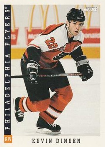 #122 Kevin Dineen - Philadelphia Flyers - 1993-94 Score Canadian Hockey