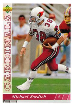 #122 Michael Zordich - Phoenix Cardinals - 1993 Upper Deck Football