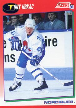 #122 Tony Hrkac - Quebec Nordiques - 1991-92 Score Canadian Hockey