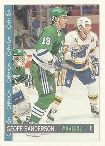 #122 Geoff Sanderson - Hartford Whalers - 1992-93 O-Pee-Chee Hockey