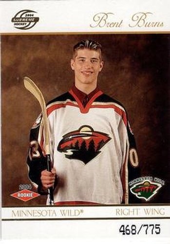 #122 Brent Burns - Minnesota Wild - 2003-04 Pacific Supreme Hockey