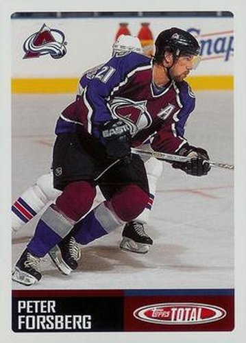 #122 Peter Forsberg - Colorado Avalanche - 2002-03 Topps Total Hockey