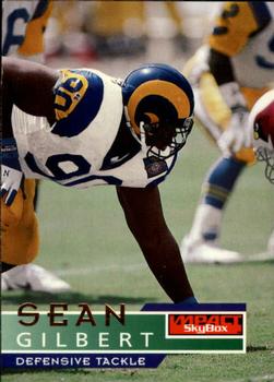 #122 Sean Gilbert - St. Louis Rams - 1995 SkyBox Impact Football