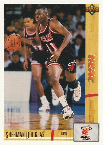 #122 Sherman Douglas - Miami Heat - 1991-92 Upper Deck Basketball