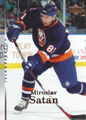 #122 Miroslav Satan - New York Islanders - 2007-08 Upper Deck Hockey