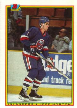 #122 Jeff Norton - New York Islanders - 1990-91 Bowman Hockey