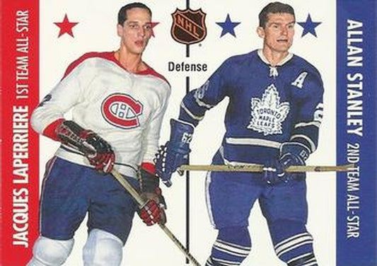 #122 Jacques Laperrire / Allan Stanley - Montreal Canadiens / Toronto Maple Leafs - 1995-96 Parkhurst 1966-67 Hockey