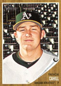 #122 Trevor Cahill - Oakland Athletics - 2011 Topps Heritage Baseball