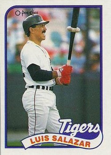 #122 Luis Salazar - Detroit Tigers - 1989 O-Pee-Chee Baseball