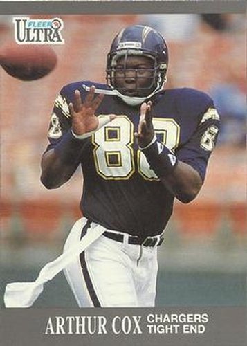 #122 Arthur Cox - San Diego Chargers - 1991 Ultra Football