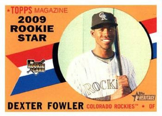 #122 Dexter Fowler - Colorado Rockies - 2009 Topps Heritage Baseball