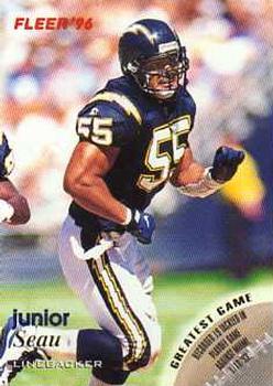 #122 Junior Seau - San Diego Chargers - 1996 Fleer Football