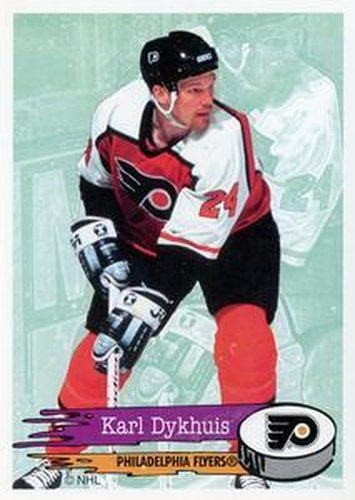 #122 Karl Dykhuis - Philadelphia Flyers - 1995-96 Panini Hockey Stickers