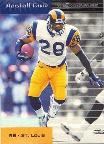 #122 Marshall Faulk - St. Louis Rams - 1999 Donruss Football