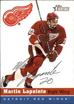#122 Martin Lapointe - Detroit Red Wings - 2000-01 Topps Heritage Hockey