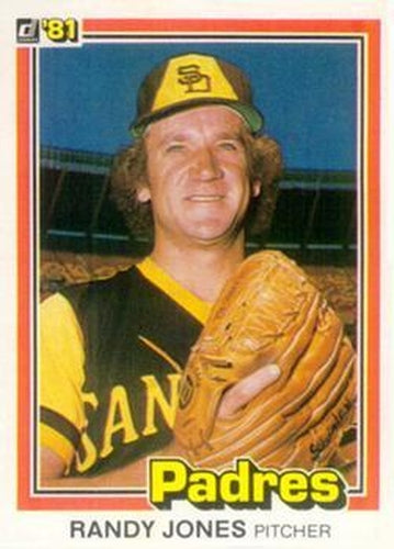 #122 Randy Jones - San Diego Padres - 1981 Donruss Baseball