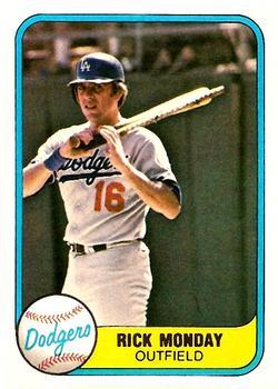 #122 Rick Monday - Los Angeles Dodgers - 1981 Fleer Baseball