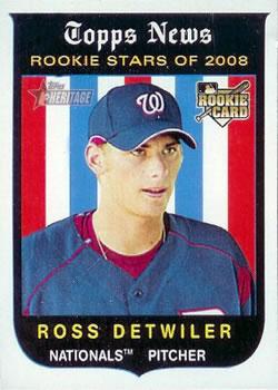 #122 Ross Detwiler - Washington Nationals - 2008 Topps Heritage Baseball