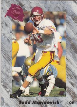 #122 Todd Marinovich - Los Angeles Raiders - 1991 Classic Four Sport