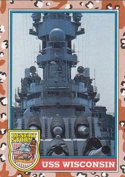 #122 USS Wisconsin - 1991 Topps Desert Storm