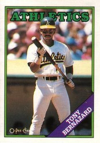 #122 Tony Bernazard - Oakland Athletics - 1988 O-Pee-Chee Baseball