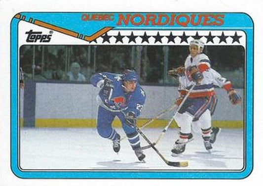 #122 Quebec Nordiques - Quebec Nordiques - 1990-91 Topps Hockey