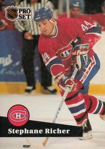 #122 Stephane Richer - 1991-92 Pro Set Hockey