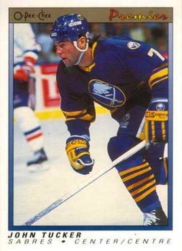 #122 John Tucker - Buffalo Sabres - 1990-91 O-Pee-Chee Premier Hockey