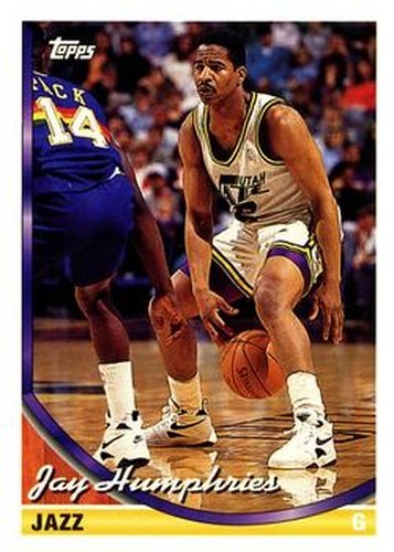 #122 Jay Humphries - Utah Jazz - 1993-94 Topps Basketball