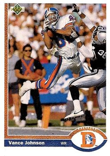 #122 Vance Johnson - Denver Broncos - 1991 Upper Deck Football