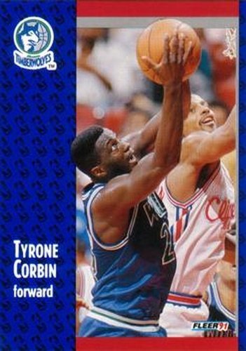 #122 Tyrone Corbin - Minnesota Timberwolves - 1991-92 Fleer Basketball