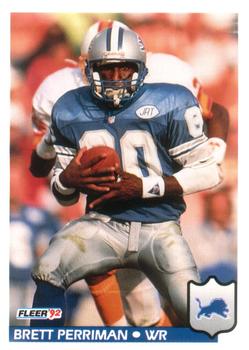 #122 Brett Perriman - Detroit Lions - 1992 Fleer Football