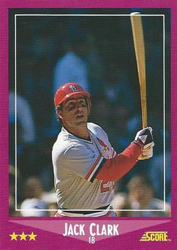 #100 Jack Clark - St. Louis Cardinals - 1988 Score Baseball