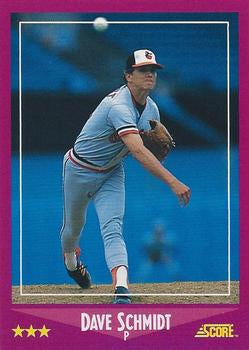 #103 Dave Schmidt - Baltimore Orioles - 1988 Score Baseball