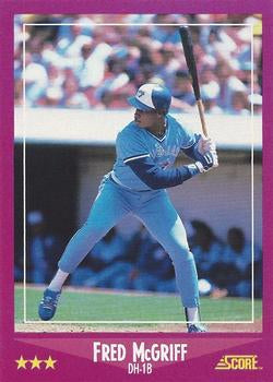#107 Fred McGriff - Toronto Blue Jays - 1988 Score Baseball
