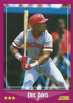 #10 Eric Davis - Cincinnati Reds - 1988 Score Baseball